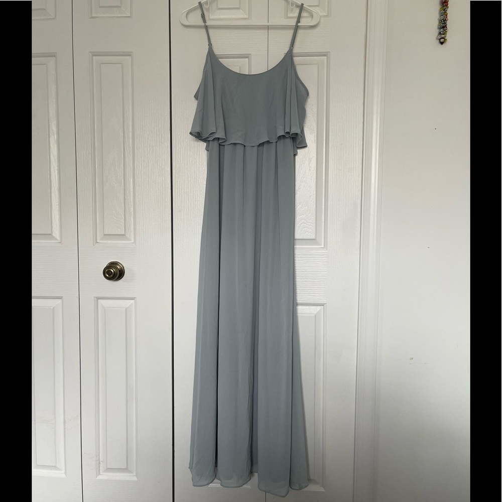 Blue flowy formal dress